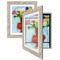 Americanflat 10x12.5 Kids Art Frame - Set of 2 - 8.5x11 with Mat or 10x12.5 without Mat - Kids Artwork Frame - Magnetic Frame Closure - Shatter Resistant Glass - Hanging Hardware